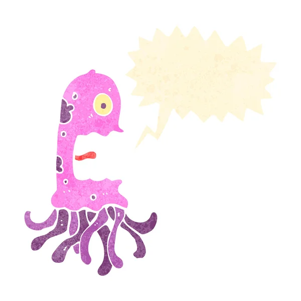 Retro kreslený chobotnice — Stockový vektor