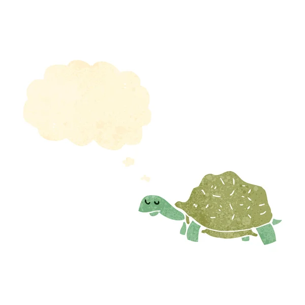 Retro kreslený želva — Stockový vektor