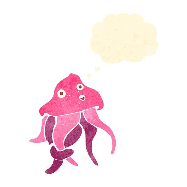 Retro tecknade bläckfisk — Stock vektor