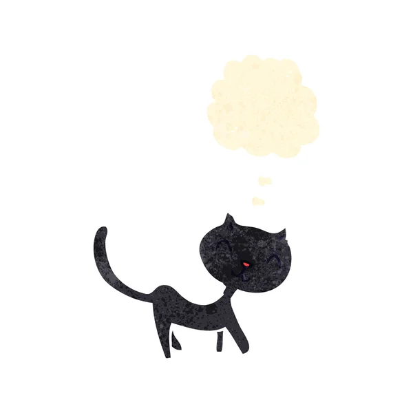 复古卡通片黑猫 — 图库矢量图片