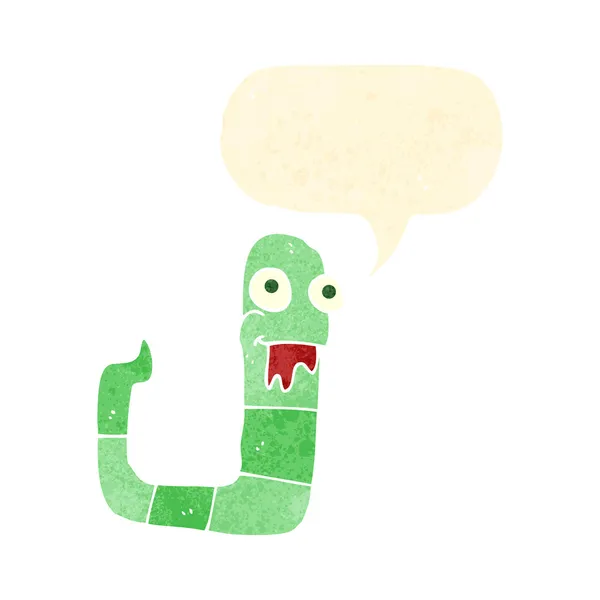 Retro dessin animé brut serpent — Image vectorielle