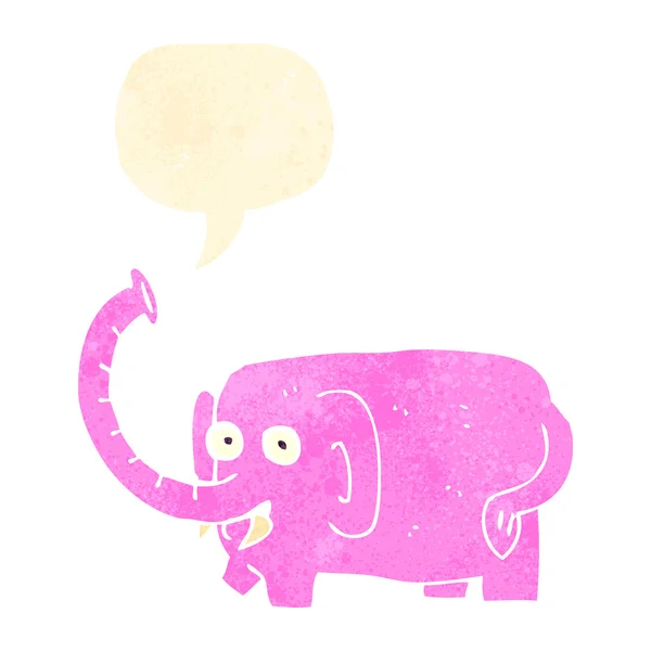 Retro dibujos animados trompeta elefante — Archivo Imágenes Vectoriales