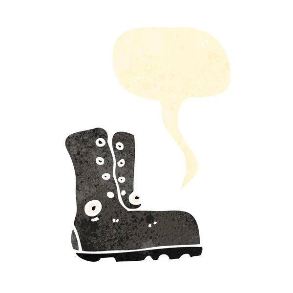 Desenhos animados retro botas do exército velho — Vetor de Stock