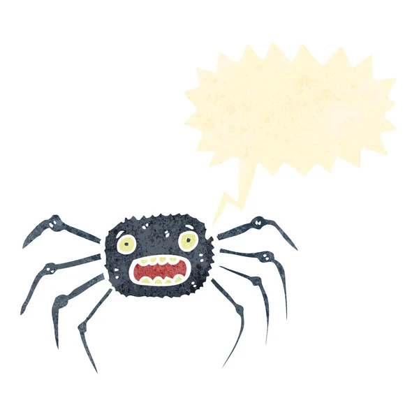 Araña de dibujos animados retro — Vector de stock