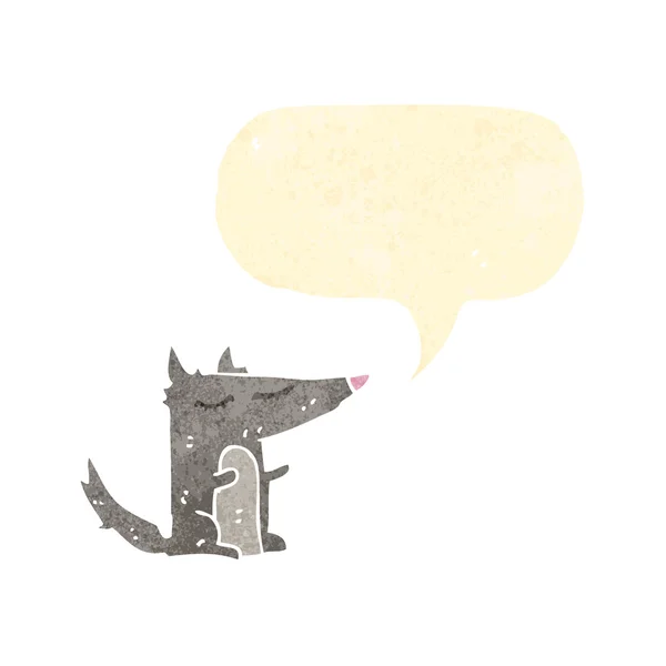 Retro cartoon wolf cub — Stockvector