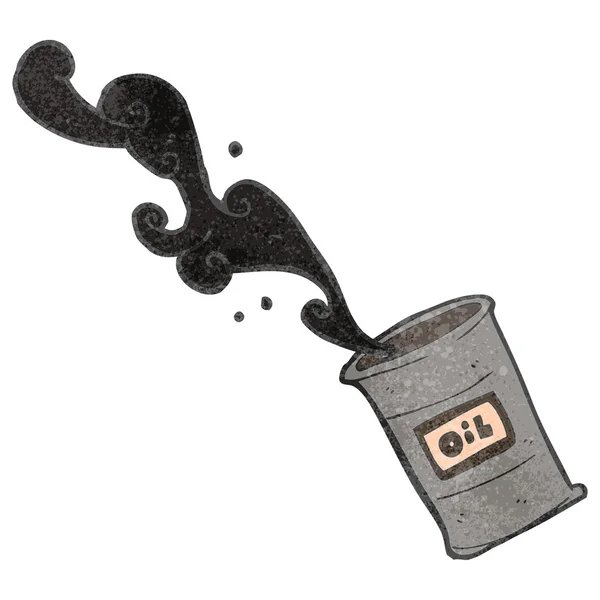 Retro kreslený ropy buben — Stockový vektor
