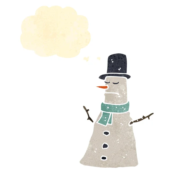 Ретро-снеговик — стоковый вектор