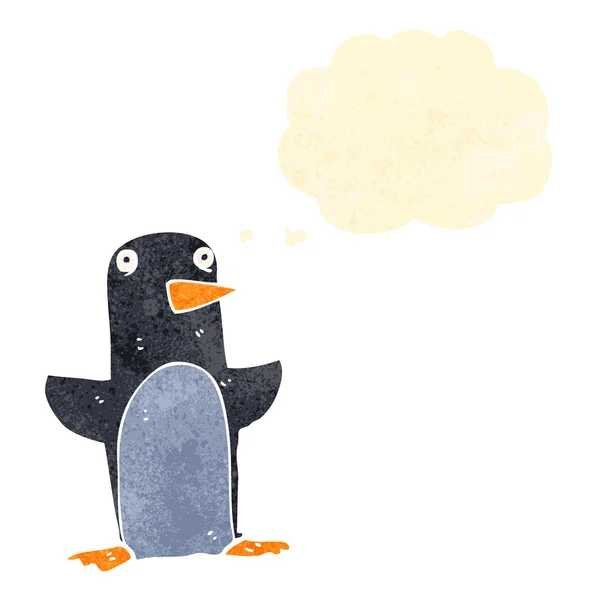 Retro cartoon penguin — Stock Vector