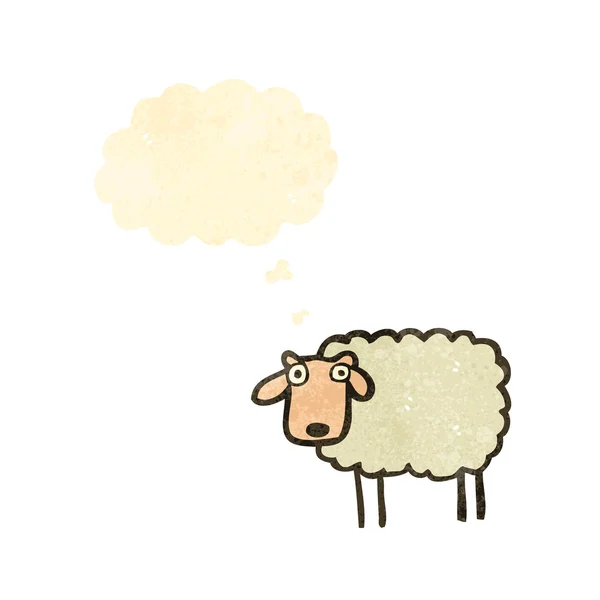 Retro cartone animato pecore — Vettoriale Stock