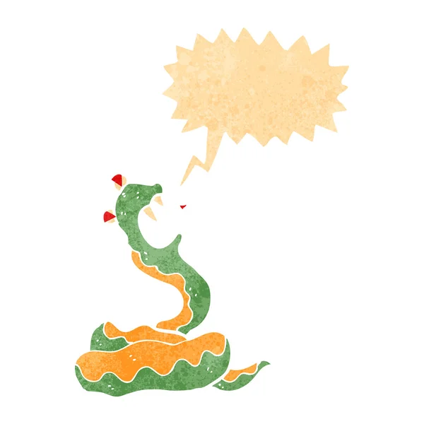 Retro desenho animado sibilando serpente —  Vetores de Stock