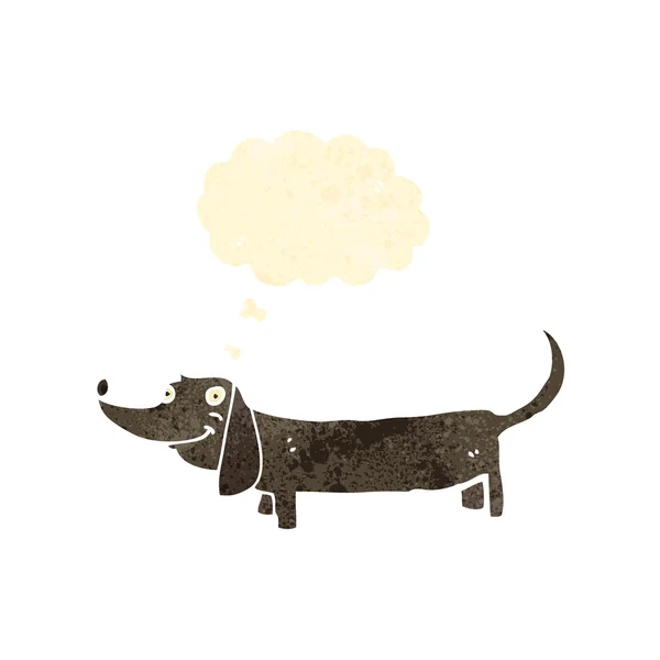Retro kreslený párek pes — Stockový vektor