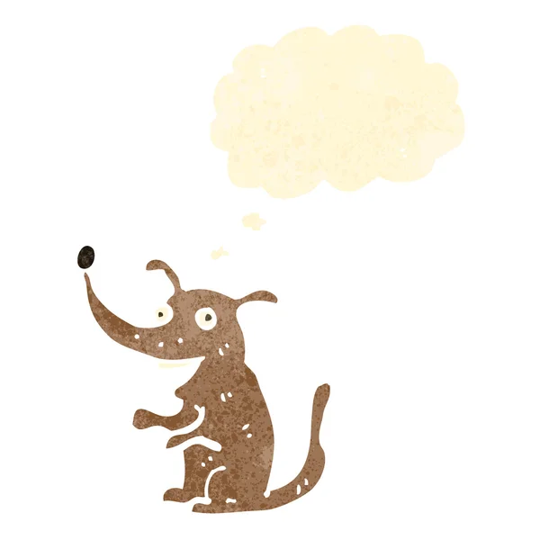 Glücklicher kleiner Hund Retro-Cartoon — Stockvektor