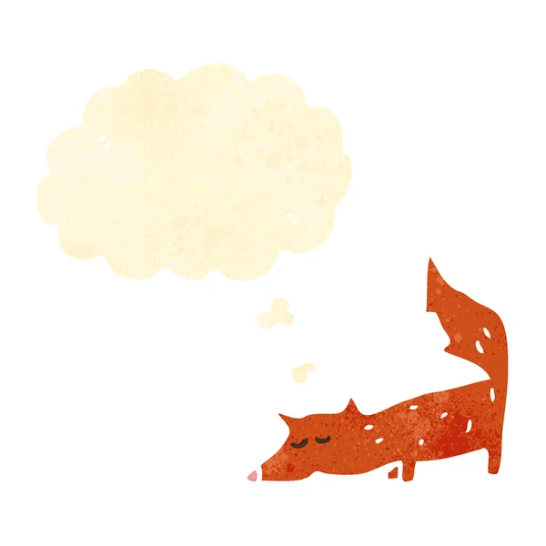 Retro kreslený fox — Stockový vektor