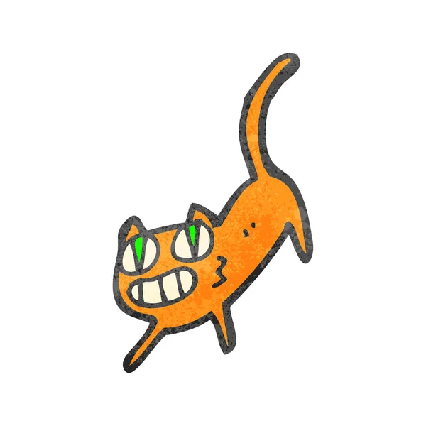 Retro cartoon grappige kat — Stockvector