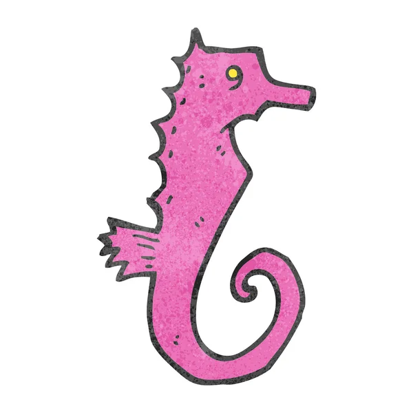 Retro cartoon sea horse — Stock Vector