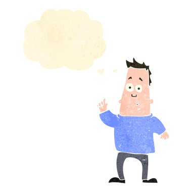 Retro karikatür adam soru