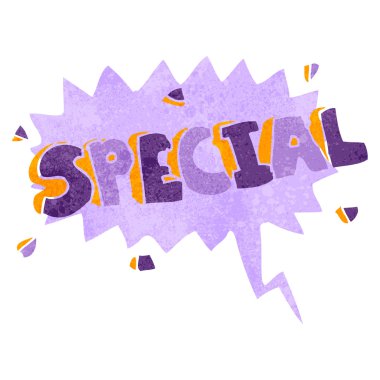 Retro karikatür çizgi roman özel not