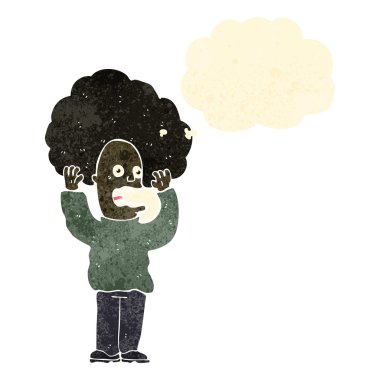 Retro çizgi film adamı dehşete düşürdü.