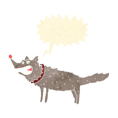 Retro karikatür havlayan köpek