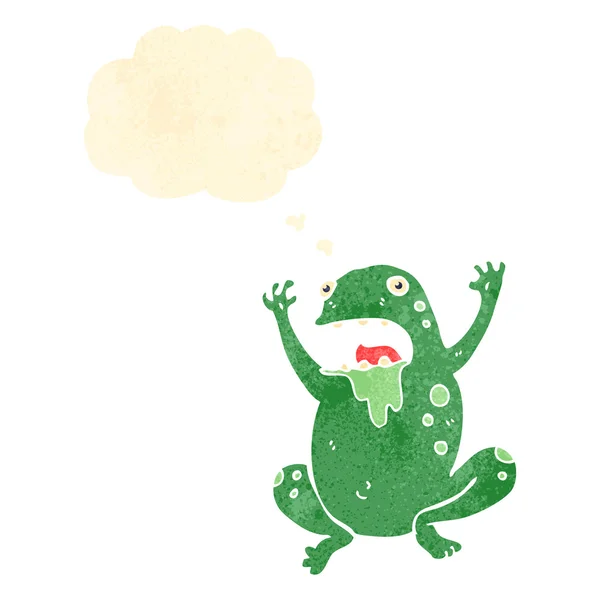 Caricature rétro poison grenouille — Image vectorielle