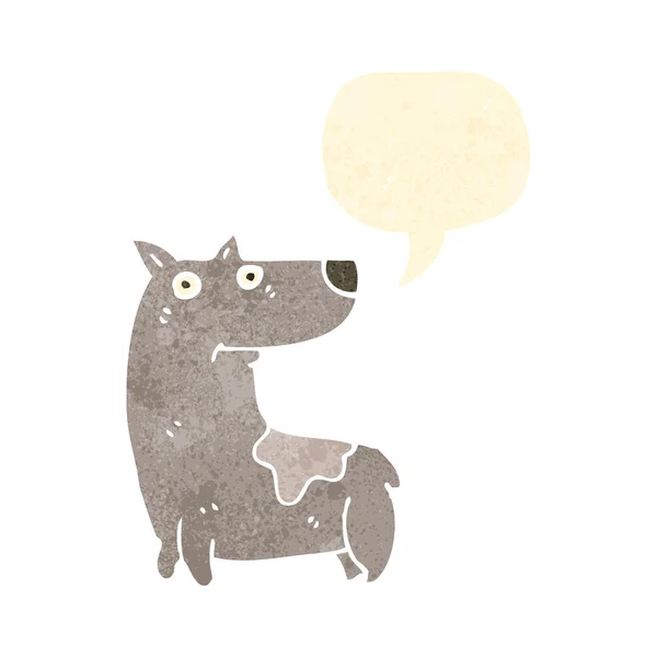 Retro kreskówka pies z dymek — Wektor stockowy