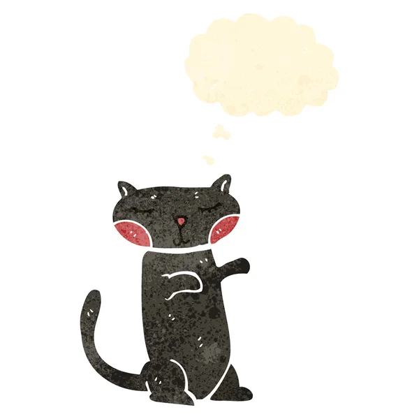 Retro kreskówka czarny kot — Wektor stockowy