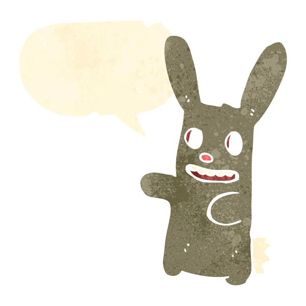 Lapin zombie dessin animé rétro lapin — Image vectorielle