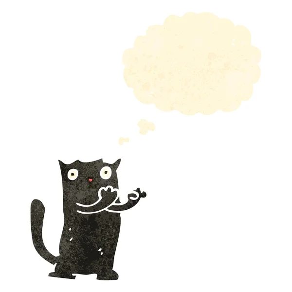 Retro kreslené černošky kočka — Stockový vektor