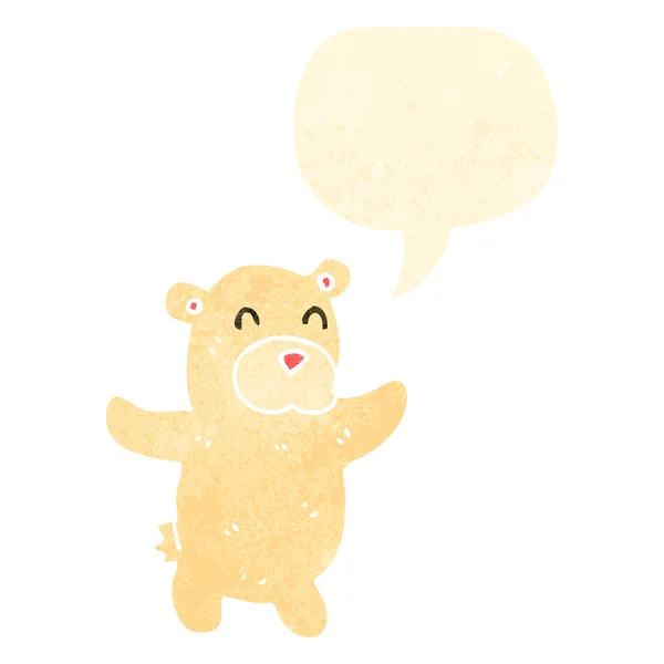 Retro karikatura malý lední medvěd — Stockový vektor