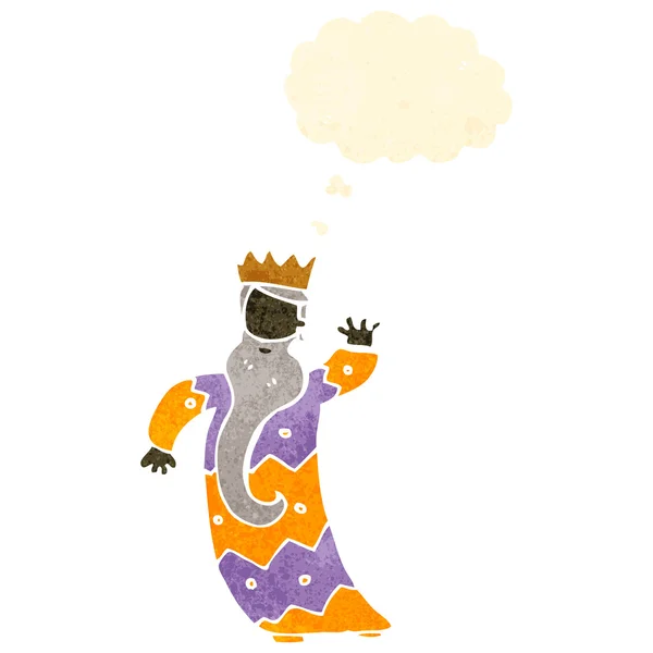 三位国王复古卡通之一 — 图库矢量图片