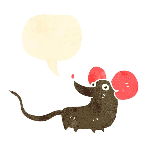 Retro desenho animado bonito mouse — Vetor de Stock