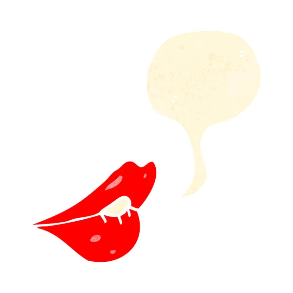 Retro cartoon sexy lippen — Stockvector