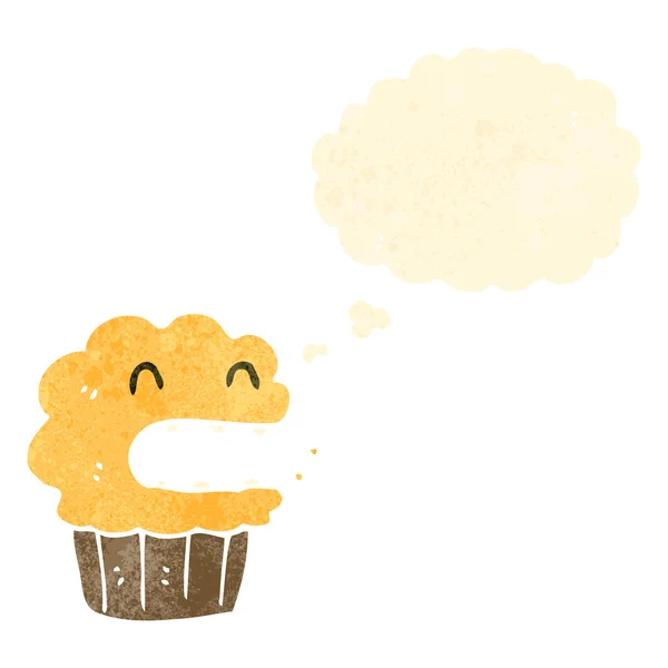 Retro cartoon cupcake — Stockvector