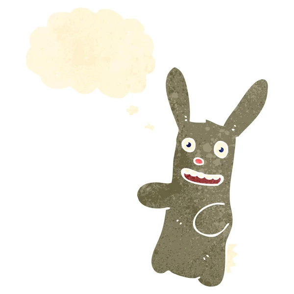 Lapin lapin dessin animé rétro — Image vectorielle