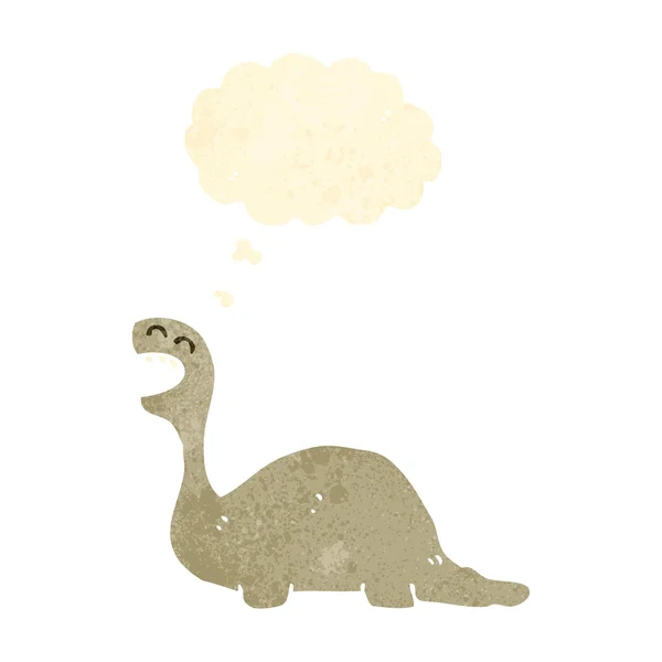 Dinosaure dessin animé rétro — Image vectorielle
