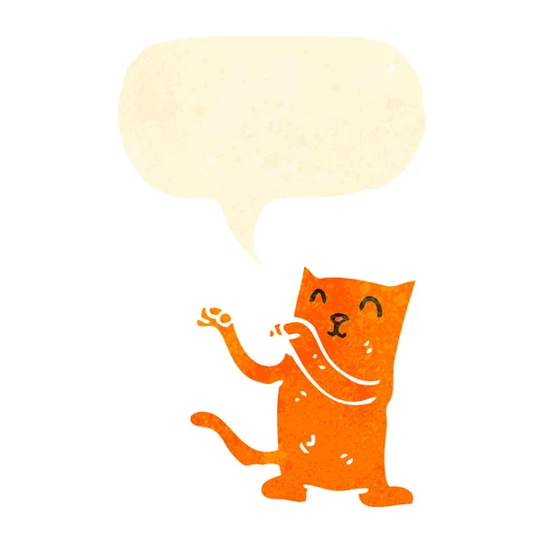Kot kreskówka retro z dymek — Wektor stockowy