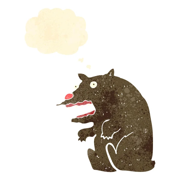Ретро мультфільм смішний ведмідь — стоковий вектор