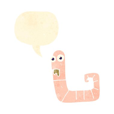 Retro karikatür çalışmaları ile konuşma balonu