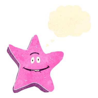 Retro karikatür denizyıldızı