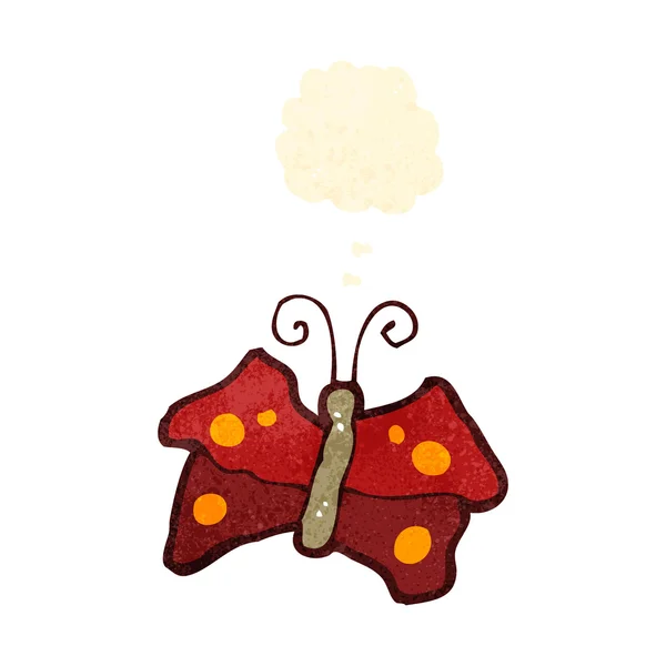 Retro-Cartoon-Schmetterling — Stockvektor
