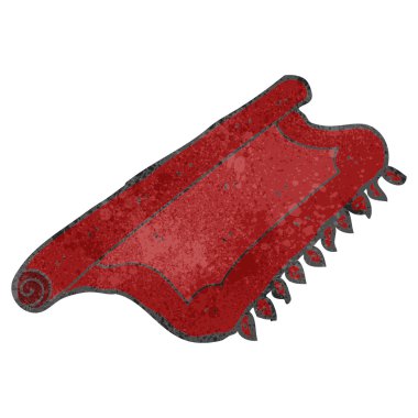 retro karikatür halı haddelenmiş