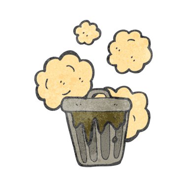 Retro karikatür çöp kutusu