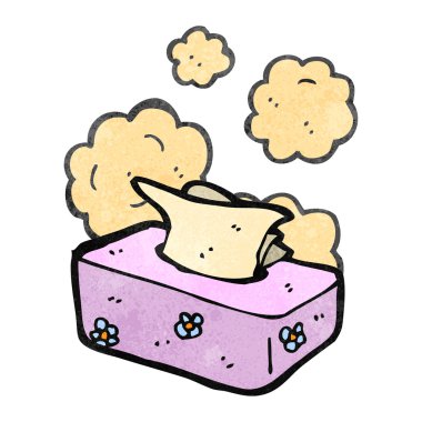 Retro karikatür kutu mendil