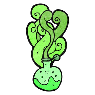 Retro karikatür Kimyasal şişe