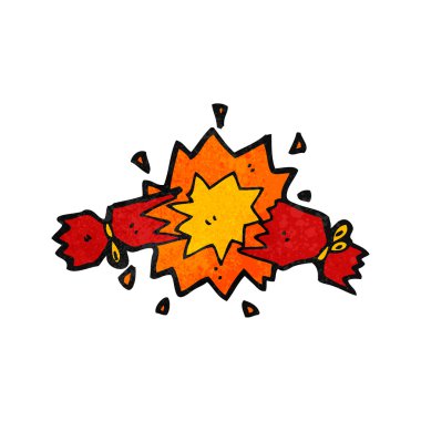 Retro karikatür Noel fişeği