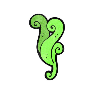 Retro karikatür duman eleman girdap