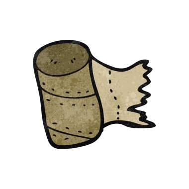 Retro karikatür boş tuvalet kağıdı