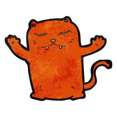 Retro karikatür kedi