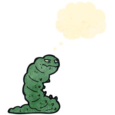 Retro karikatür mutlu tırtıl