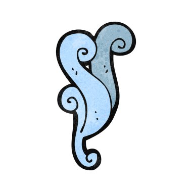 Retro karikatür su sıçrama tasarım öğesi